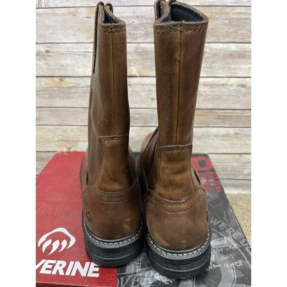 Wolverine NEW Men's 14 M Hellcat 10” CM Wellington Boot Tobacco Waterproof Work - Picture 6 of 11